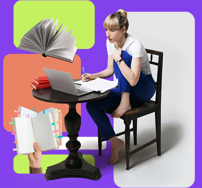 Ghostwriter studying an author's voice and tone